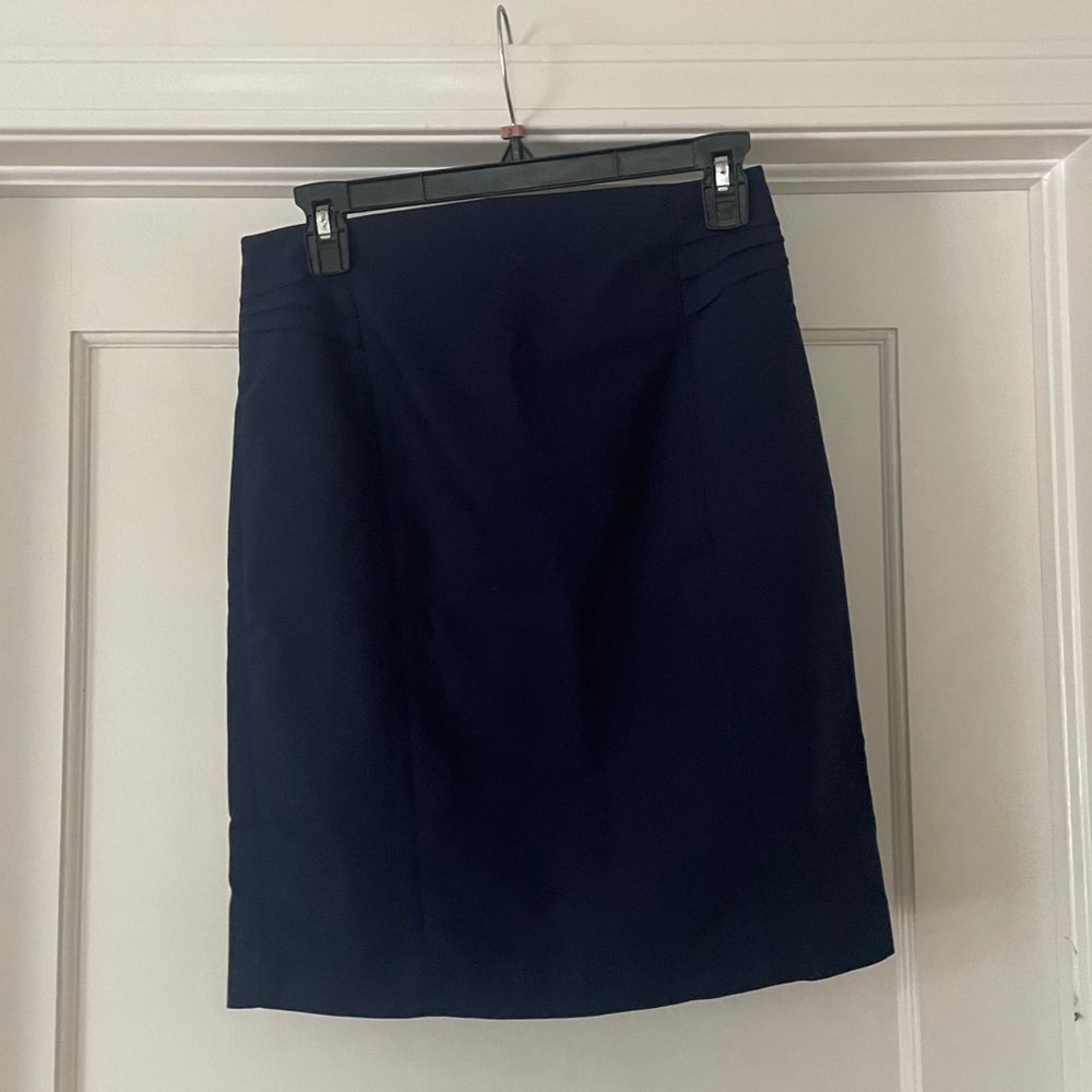 Navy blue pencil skirt